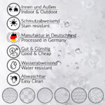 Durchsichtige Tischdecke Blumen 0,2 mm Halb-Transparent Glasklar, transparent