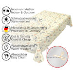 Tischdecke Kinder Geburtstag Tiere Gelb abwischbar Wachstuch Wachstuchtischdecke