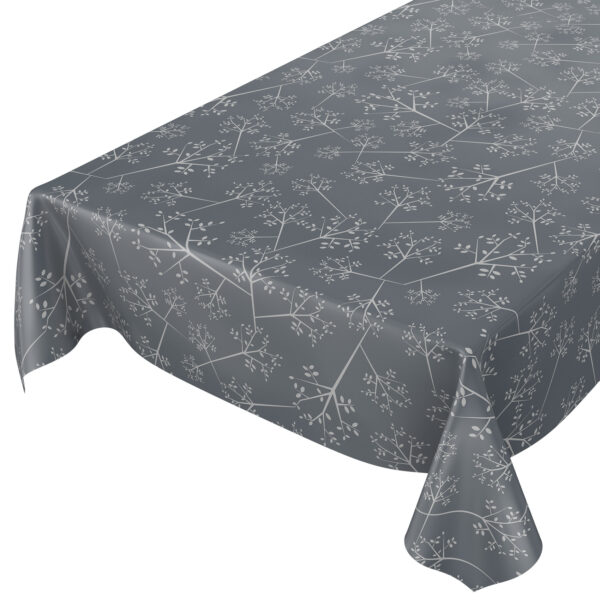 Wachstuch Tischdecke abwaschbar Wachstischdecke Outdoor Tischdecke Gartentischdecke Pusteblume Edel Anthrazit