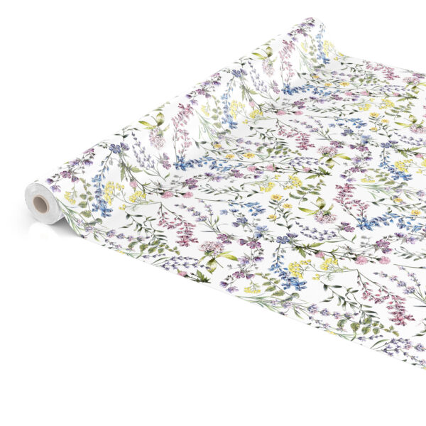 Wachstuch Tischdecke abwaschbar Feld Blumen Weiß Wachstischdecke Outdoor Tischdecke Gartentischdecke