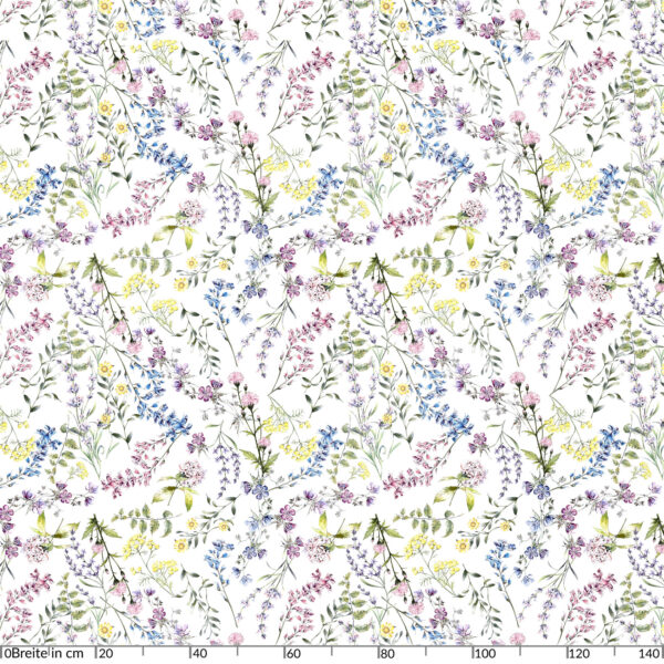 Wachstuch Tischdecke abwaschbar Feld Blumen Weiß Wachstischdecke Outdoor Tischdecke Gartentischdecke