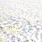 Wachstuch Tischdecke abwaschbar Feld Blumen Weiß Wachstischdecke Outdoor Tischdecke Gartentischdecke