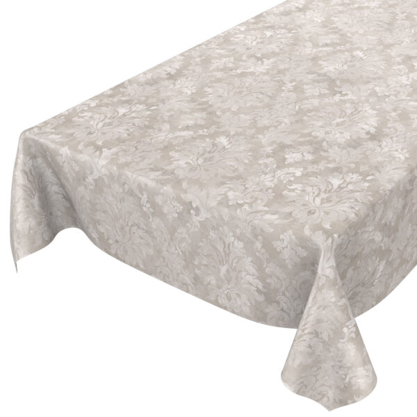 Tischdecke Barock Rankenmuster Beige abwaschbar Wachstuch Wachstuchtischdecke