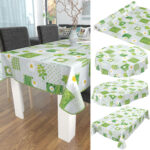 Tischdecke Karo Kamille Grün abwischbar Wachstuch Wachstuchtischdecke