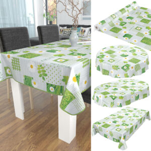 Tischdecke Karo Kamille Grün abwischbar Wachstuch Wachstuchtischdecke