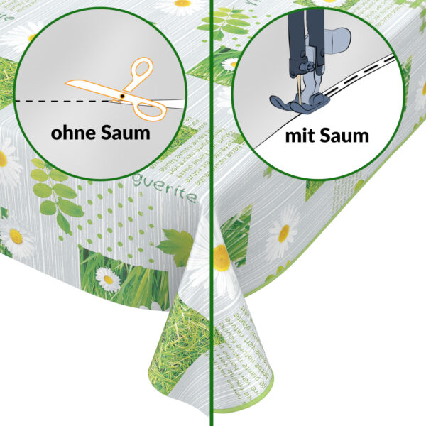 Tischdecke Karo Kamille Grün abwischbar Wachstuch Wachstuchtischdecke