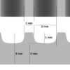 Gummimatte Meterware SBR Feinriefenmatte Bodenbelag Fein Riefen -Rillen -Rippen Schwarz 3mm Stark 100 cm Breite