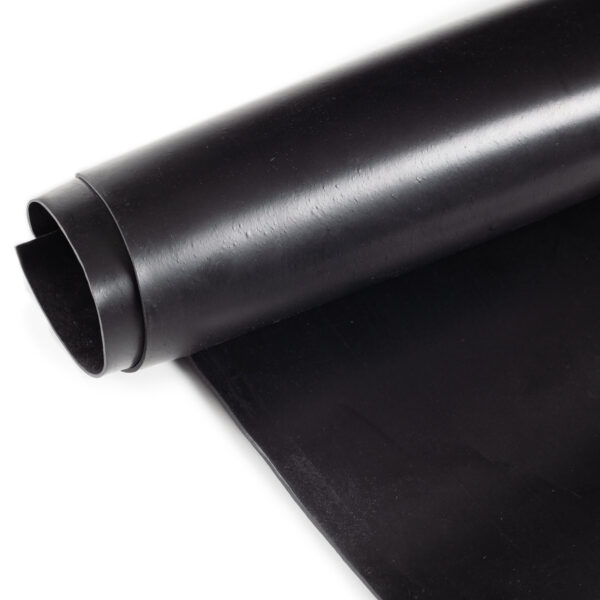 Gummi Gummiläufer Gummimatte SBR Schutzmatte Bodenbelag GLATT Schwarz 3mm Stark 100 cm Breite