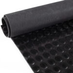 Gummi Gummimatte SBR Schutzmatte Bodenbelag Noppen Muster Schwarz 3mm Stark 100 cm Breite Gummiläufer