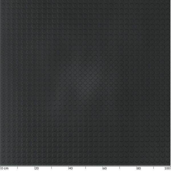 Gummi Gummimatte SBR Schutzmatte Bodenbelag Noppen Muster Schwarz 3mm Stark 100 cm Breite Gummiläufer