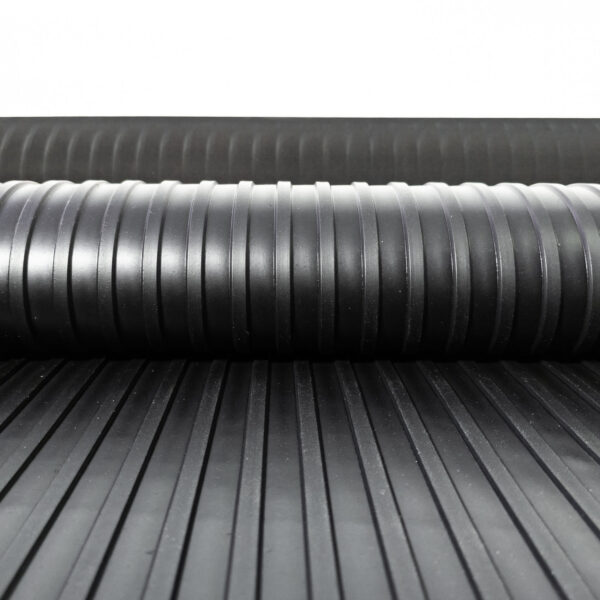 Gummimatte Gummiläufer Bodenmatte SBR Schutzmatte Bodenbelag Breitriefen 3mm Stark 100 cm Breite
