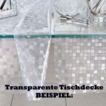 Durchsichtige Tischdecke Blumen 0,2 mm Halb-Transparent Glasklar, transparent