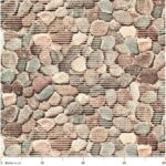 Badematte Weichschaummatte Kieselsteine Mehrfarbig Breite 80cm Meterware Schaummatte Bad