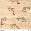 Badematte Weichschaummatte Badläufer Weichschaum Maritim Delfine Beige Breite 65cm