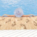 Badematte Weichschaummatte Badläufer Weichschaum Maritim Delfine Beige Breite 65cm