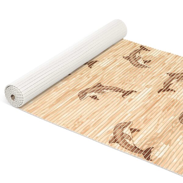 Badematte Weichschaummatte Badläufer Weichschaum Maritim Delfine Beige Breite 65cm