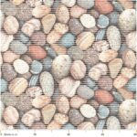 Weichschaummatte Badematte Badteppich Steine Kiesel Mehrfarbig Breite 80cm Meterware