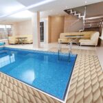Badematte Weichschaummatte Badläufer Jute Marine Seil Beige Breite 65cm Meterware