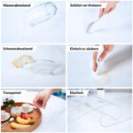 Tischfolie Tischschutz PVC Helltransparent Tischdecke 2mm Rund Kante abgeschrägt V-Kante 45°