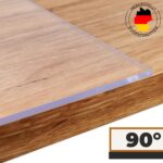 Tischfolie Tischschutz PVC Helltransparent Tischdecke 2mm Rund Kante abgeschrägt V-Kante 45°