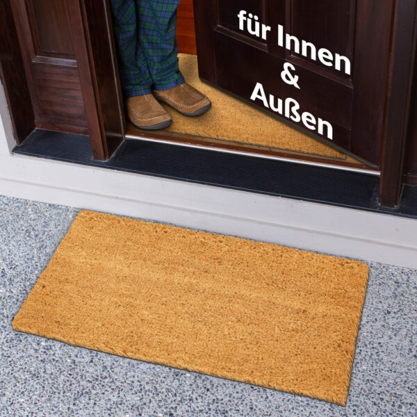 Kokosmatte Fußmatte Türmatte Eco-Natur Meterware Beige Breite 100cm