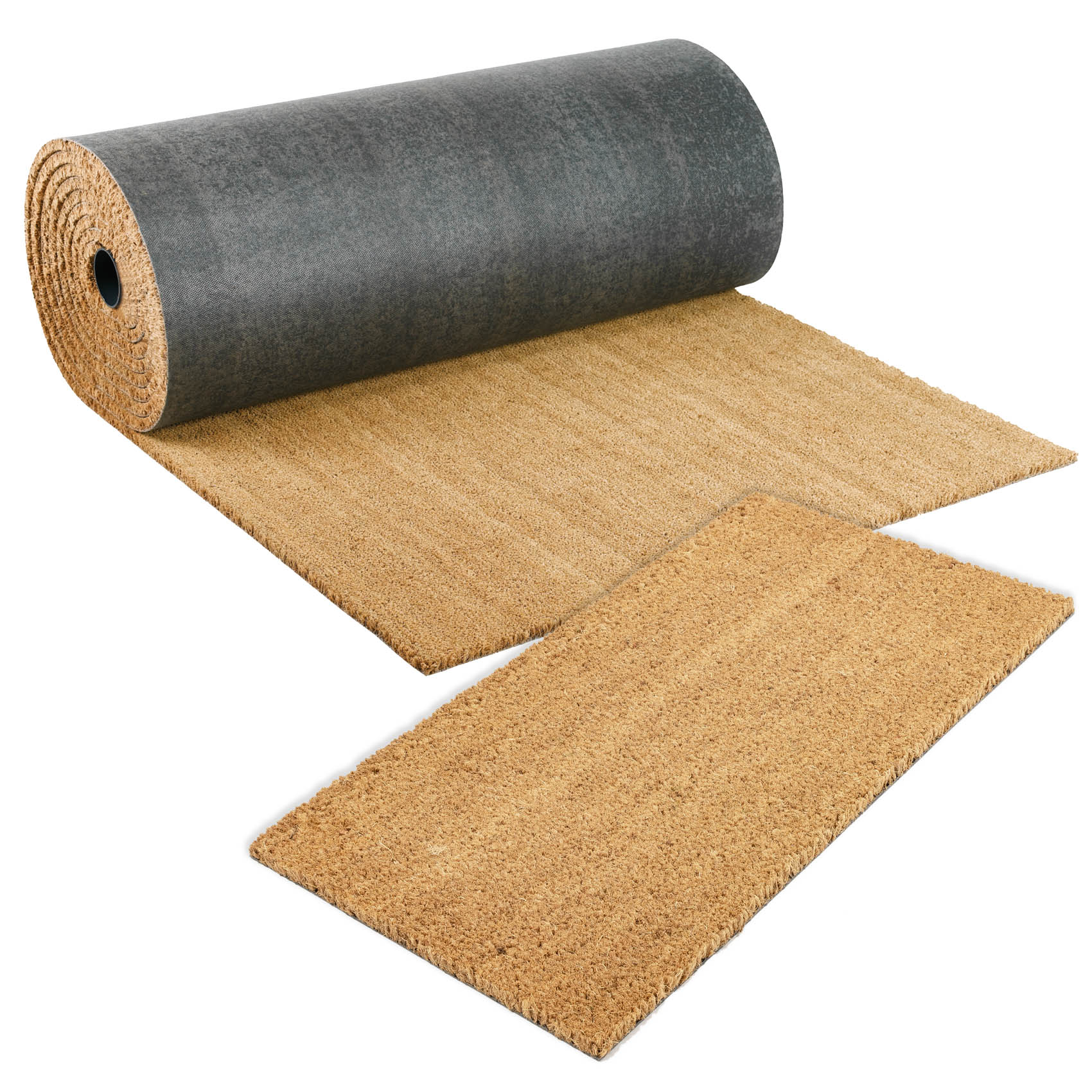 Kokosmatte Fußmatte Türmatte Eco-Natur Meterware Beige Breite 100cm
