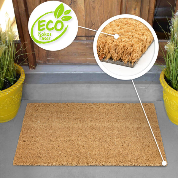 Kokosmatte Fußmatte Türmatte Eco-Natur Meterware Beige Breite 100cm