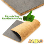 Kokosmatte Fußmatte Türmatte Eco-Natur Meterware Beige Breite 100cm
