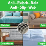 Teppichunterlage Antirutschunterlage Teppichstopp Antirutschnetz Weiss 4 Breiten