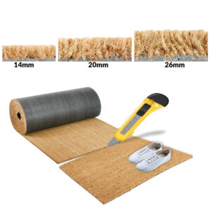 Kokosmatte Fußmatte Türmatte Eco-Natur Meterware Beige Breite 100cm
