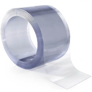PVC Streifenvorhang Lamellen B-30cm Streifen Stärke-3mm für Tor und Druchgang Helltransparent