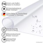 Durchsichtige Tischdecke transparent Tischfolie Tischschutzfolie Schutzfolie 140cm Breite