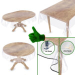 Durchsichtige Tischdecke transparent Tischfolie Tischschutzfolie Schutzfolie 140cm Breite