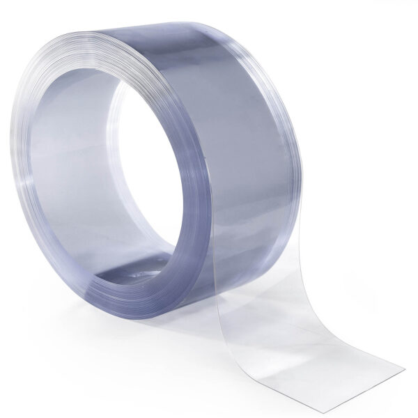 PVC Lamellen Vorhang Streifenvorhang B-20cm Streifen Stärke-2mm für Tor und Druchgang Helltransparent
