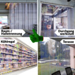 PVC Lamellen Vorhang Streifenvorhang B-20cm Streifen Stärke-2mm für Tor und Druchgang Helltransparent