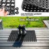 Ringgummimatte Gummiringmatte Schmutzfangmatte Gummi Schwarz 40x60cm