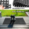 Ringgummimatte Gummiringmatte Schmutzfangmatte Gummi Schwarz 40x80cm