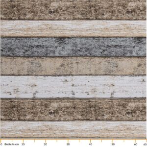 Küchenläufer Küchenteppich pflegeleicht – Wood Industry Holz Braun Breite 65cm