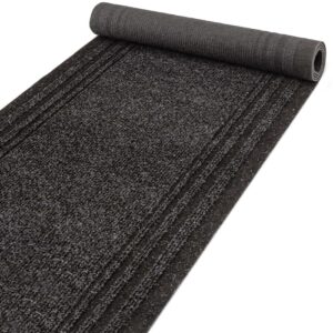 Küchen & Flurläufer günstig Boden Läufer Teppich Anthrazit 67cm Breit