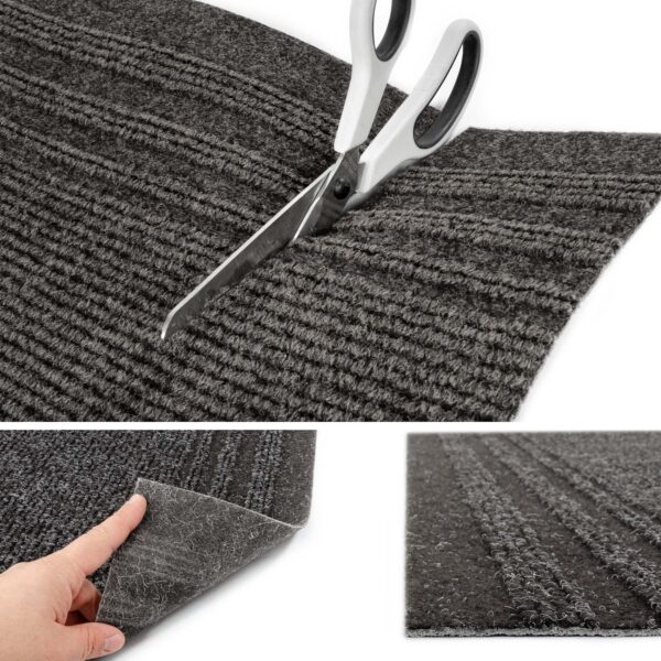 Küchen & Flurläufer günstig Boden Läufer Teppich Anthrazit 67cm Breit