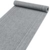 Teppichläufer Pflegeleicht Läufer Flur Schmutzfangmatte Küche Teppich Grau 67cm Breit