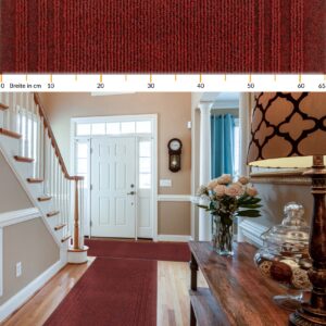 Flurläufer Boden Läufer Läufer Flur Schmutzfangmatte Bodenmatte Teppich Rot 67cm Breit