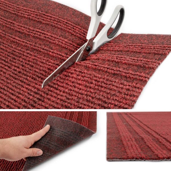 Flurläufer Boden Läufer Läufer Flur Schmutzfangmatte Bodenmatte Teppich Rot 67cm Breit