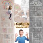 Spielmatte Hüpfspiel Hüpfkästchen Spielteppich Himmel und Hölle Küchenläufer
