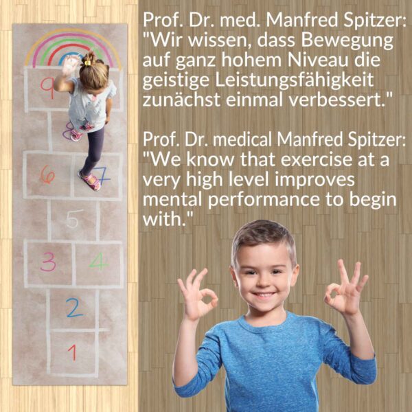 Spielmatte Hüpfspiel Hüpfkästchen Spielteppich Himmel und Hölle Küchenläufer