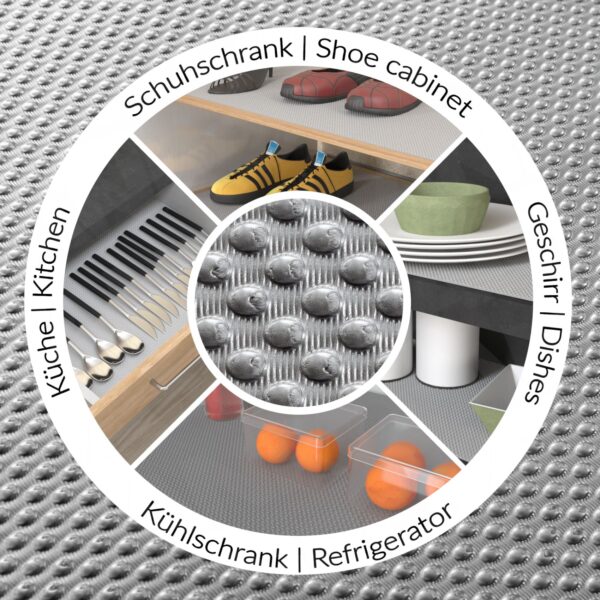 Schubladenmatte Antirutschmatte Schubladeneinlage Meterware Küche Kühlschrankmatte Einlegematte