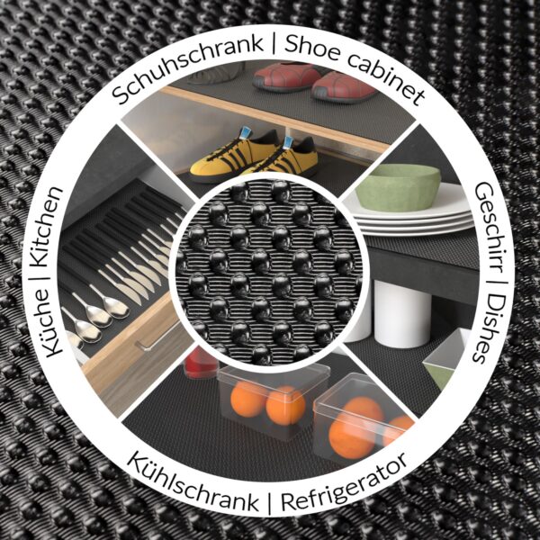 Schubladenmatte Antirutschmatte Schubladeneinlage Meterware Küche Kühlschrankmatte Einlegematte