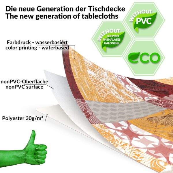 Wachstuch Tischdecke abwaschbar Wachstischdecke Chloe PVC frei
