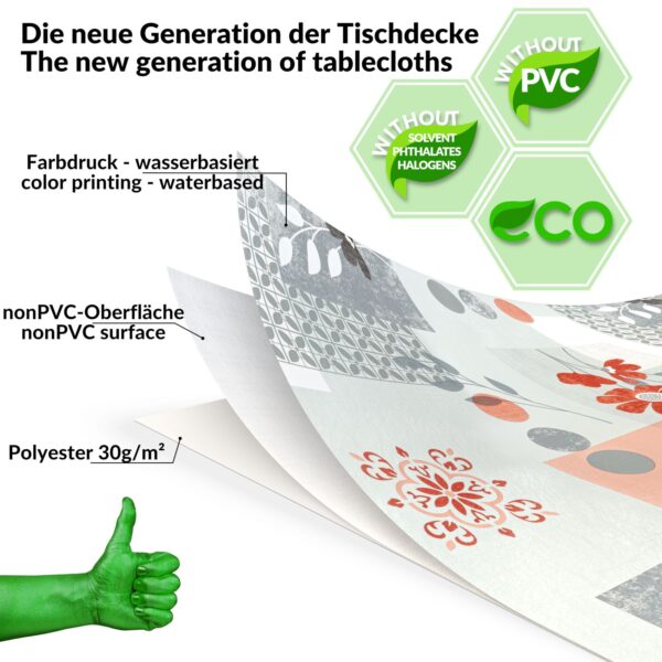 Wachstuch Tischdecke abwaschbar Wachstischdecke Lola PVC frei