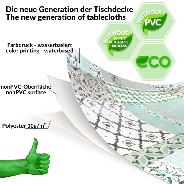 Wachstuch Tischdecke abwaschbar Wachstischdecke Alice PVC frei